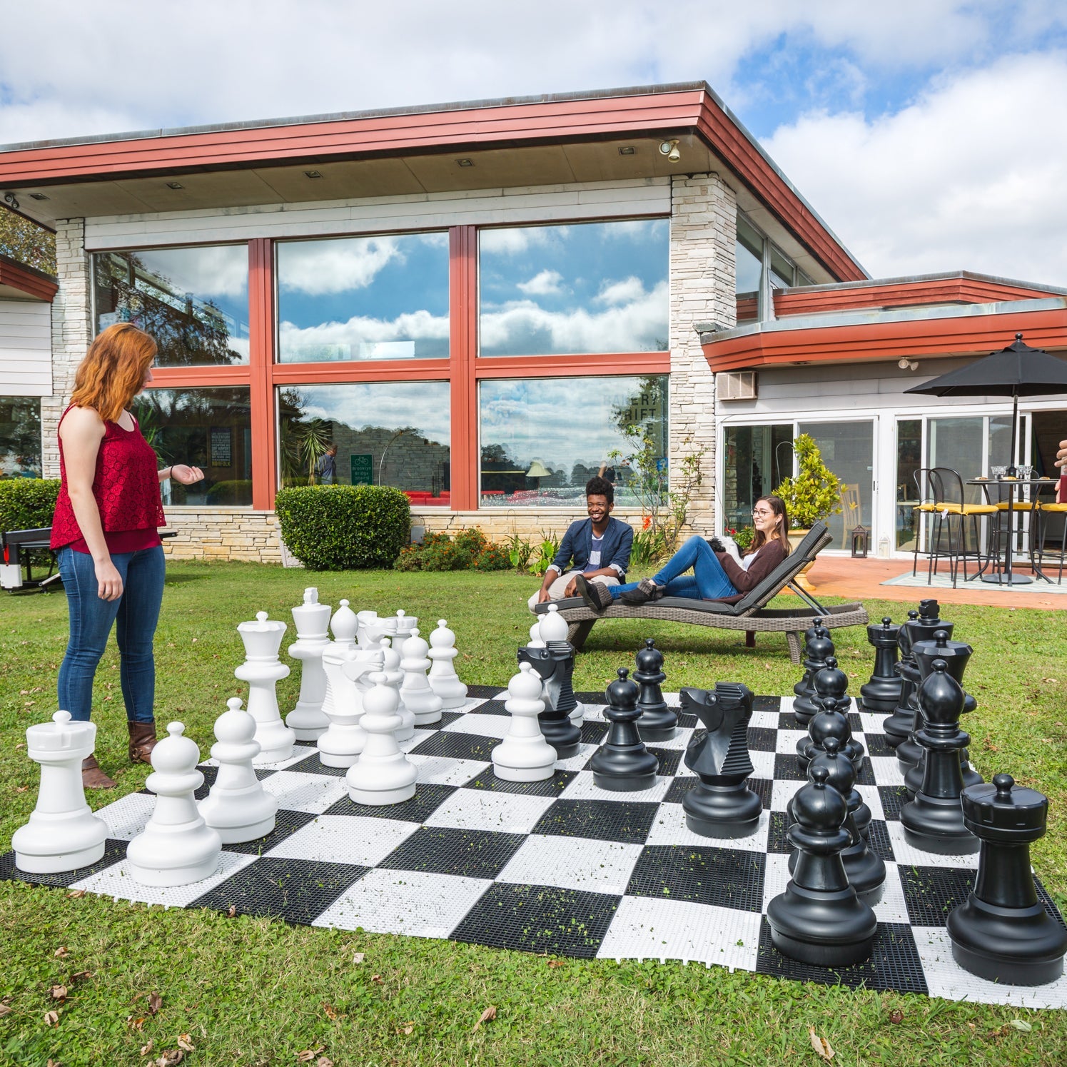 Giant 8x8 Tile Game Board For Use With Oversized Chess or Checker Sets