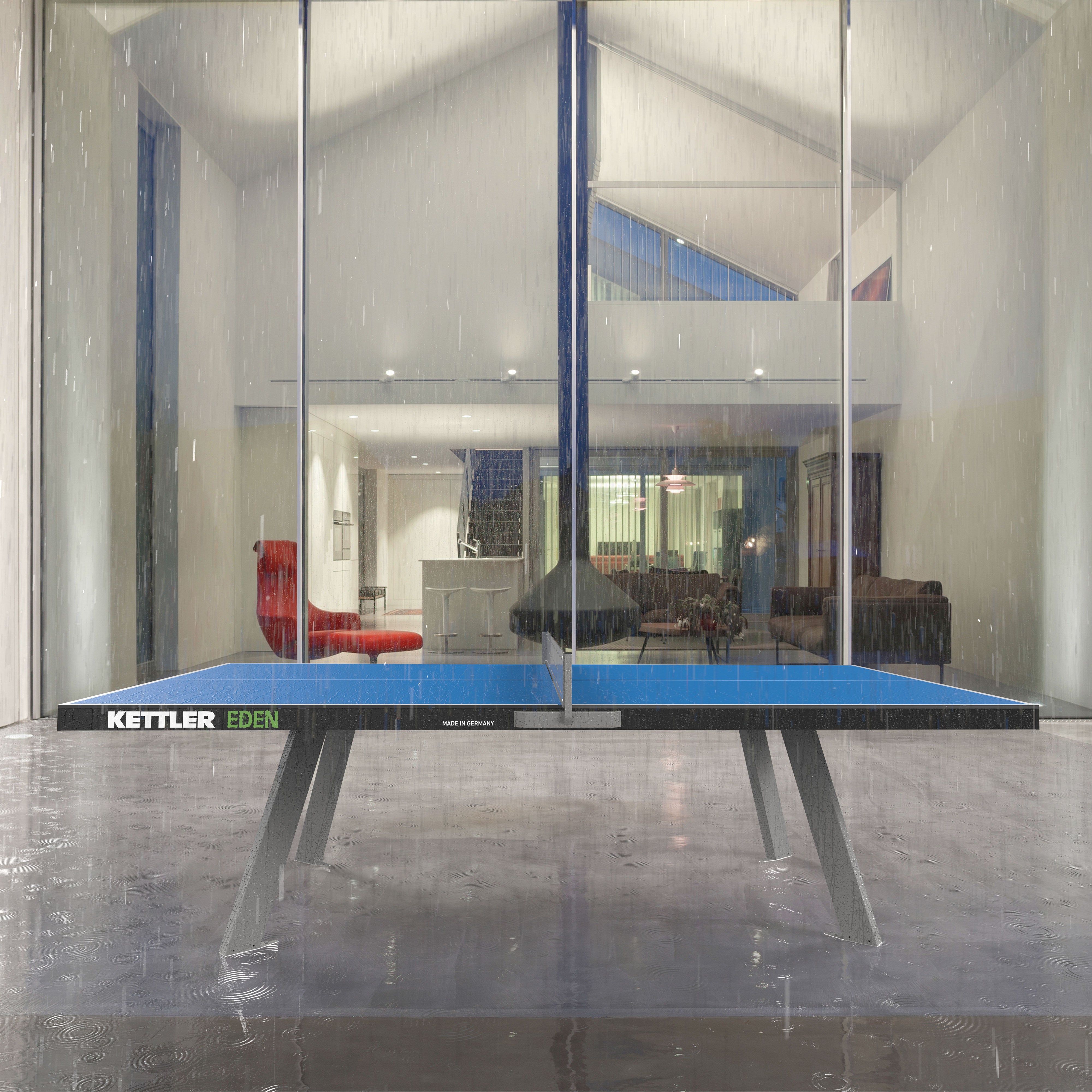 Eden Outdoor Stationary Table Tennis Table - Blue *Available by Pre-Order Only*