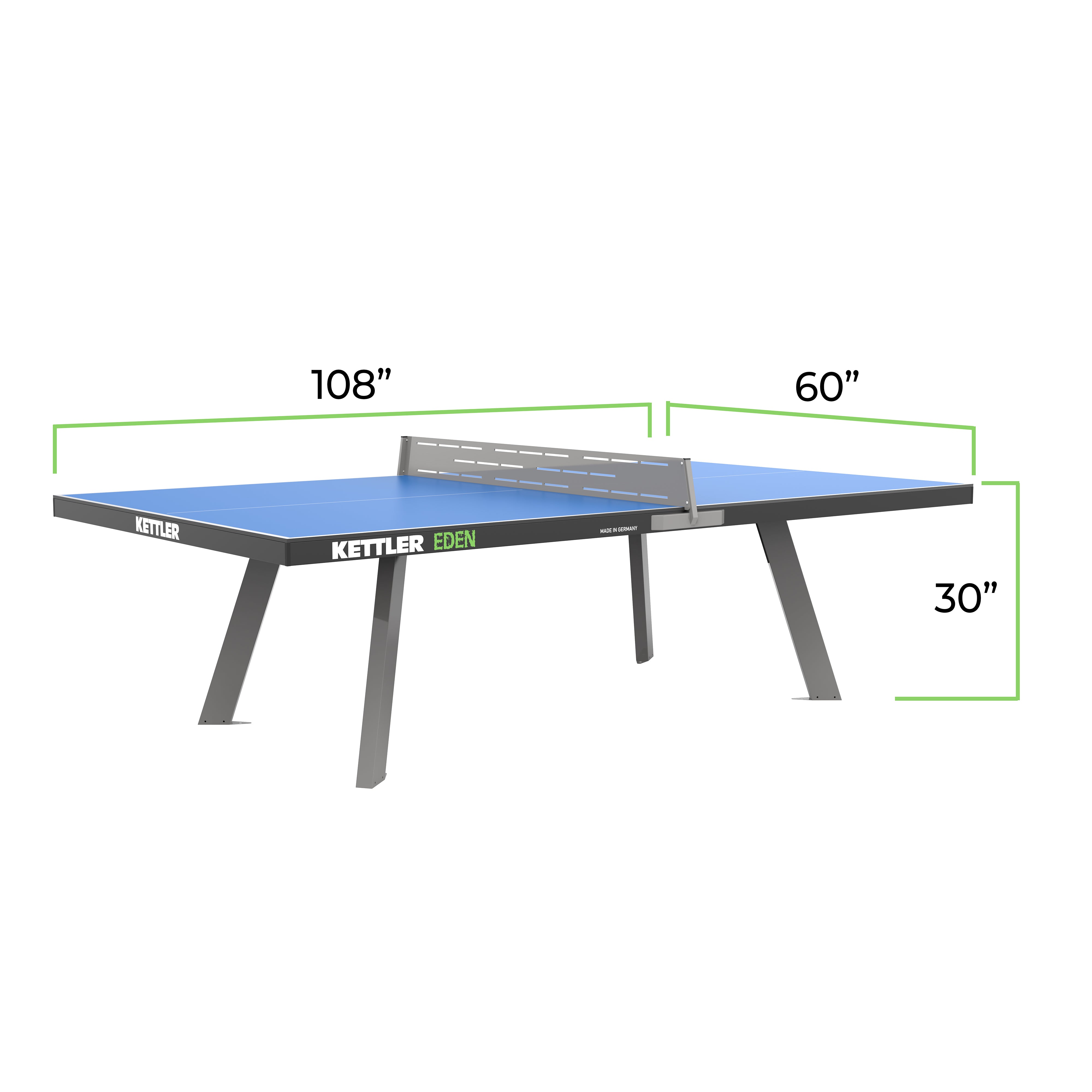 Eden Outdoor Stationary Table Tennis Table - Blue *Available by Pre-Order Only*